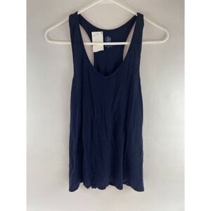 Refinery29 Tank Top Women's Size Small Navy Blue Racerback Sleeveless Scoop neck